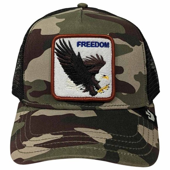 Goorin Bros The Farm Trucker Hat Collection Eagle Freedom Camo Camoflauge